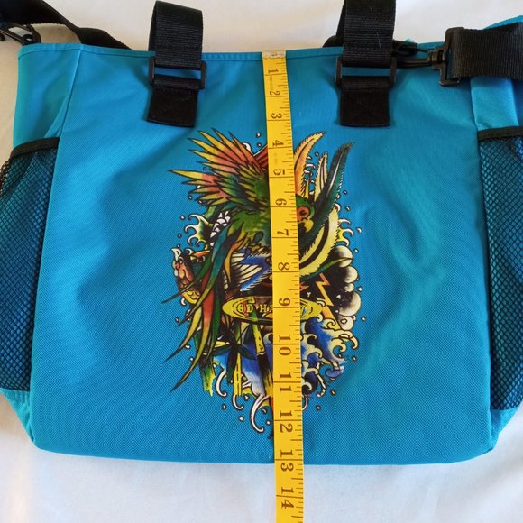 Ed Hardy Parrot Print Heavy Duty Christian Audigier Nia tote - Picture 6 of 8